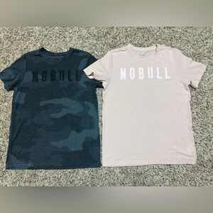 NOBULL Kids Camo Gray and Soft Pink Tees